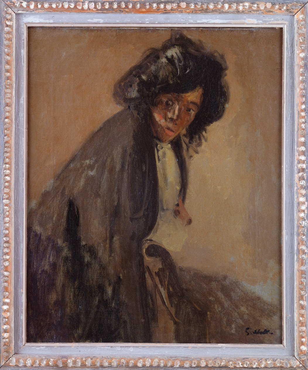 La Giuseppina encostado a uma espreguiçadeira, c.1903-04 de Walter Richard Sickert