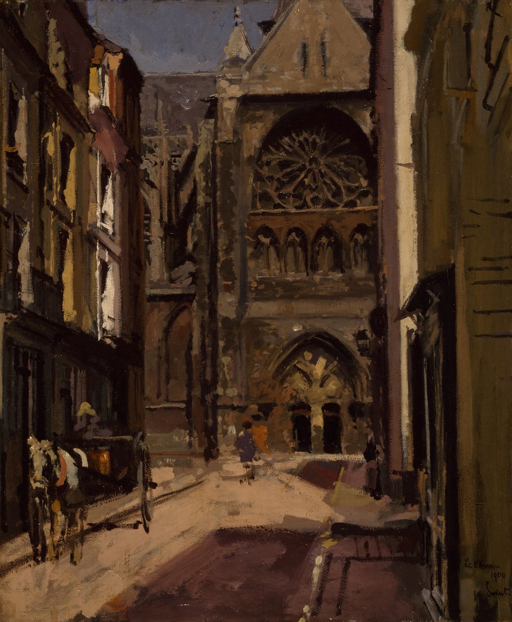 La Rue Pecquet, Dieppe, França, 1900 Walter Richard Sickert d. 1942 de Walter Richard Sickert