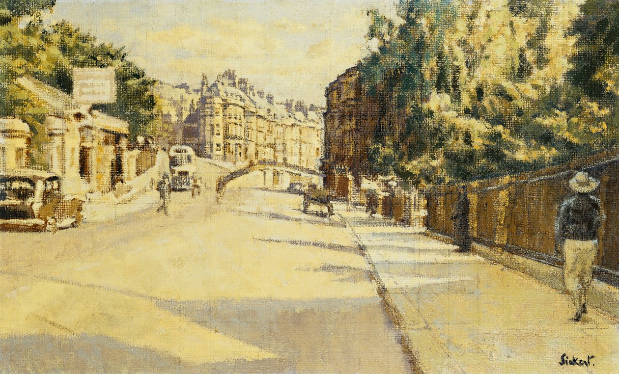 London Street, Bath, olhando para Walcot, c.1939 de Walter Richard Sickert