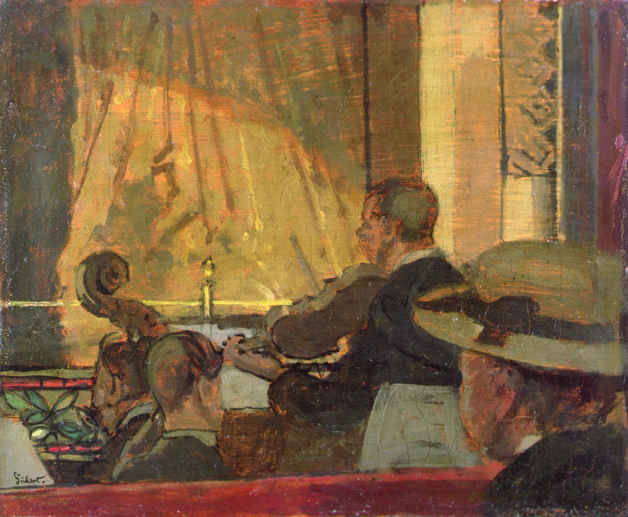 Music Hall (óleo no painel) de Walter Richard Sickert