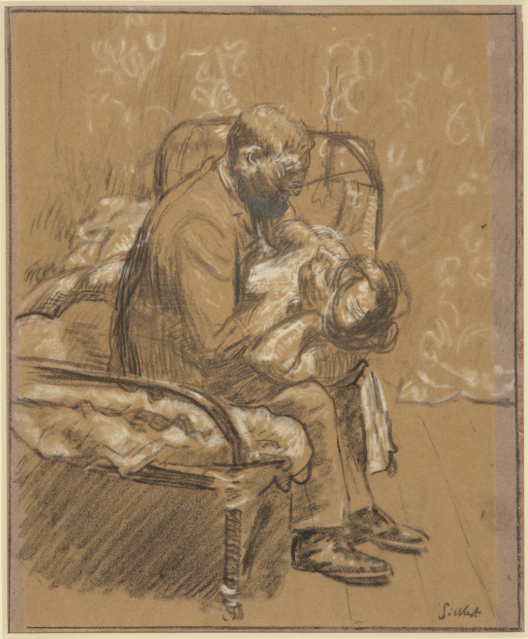 Persuasão, c.1908 (giz no papel) de Walter Richard Sickert