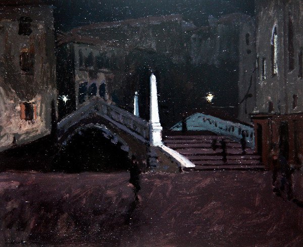 Ponte delle Guglie sul Cannaregio (Cena da Noite, Veneza) c.1896 (óleo sobre tela) de Walter Richard Sickert