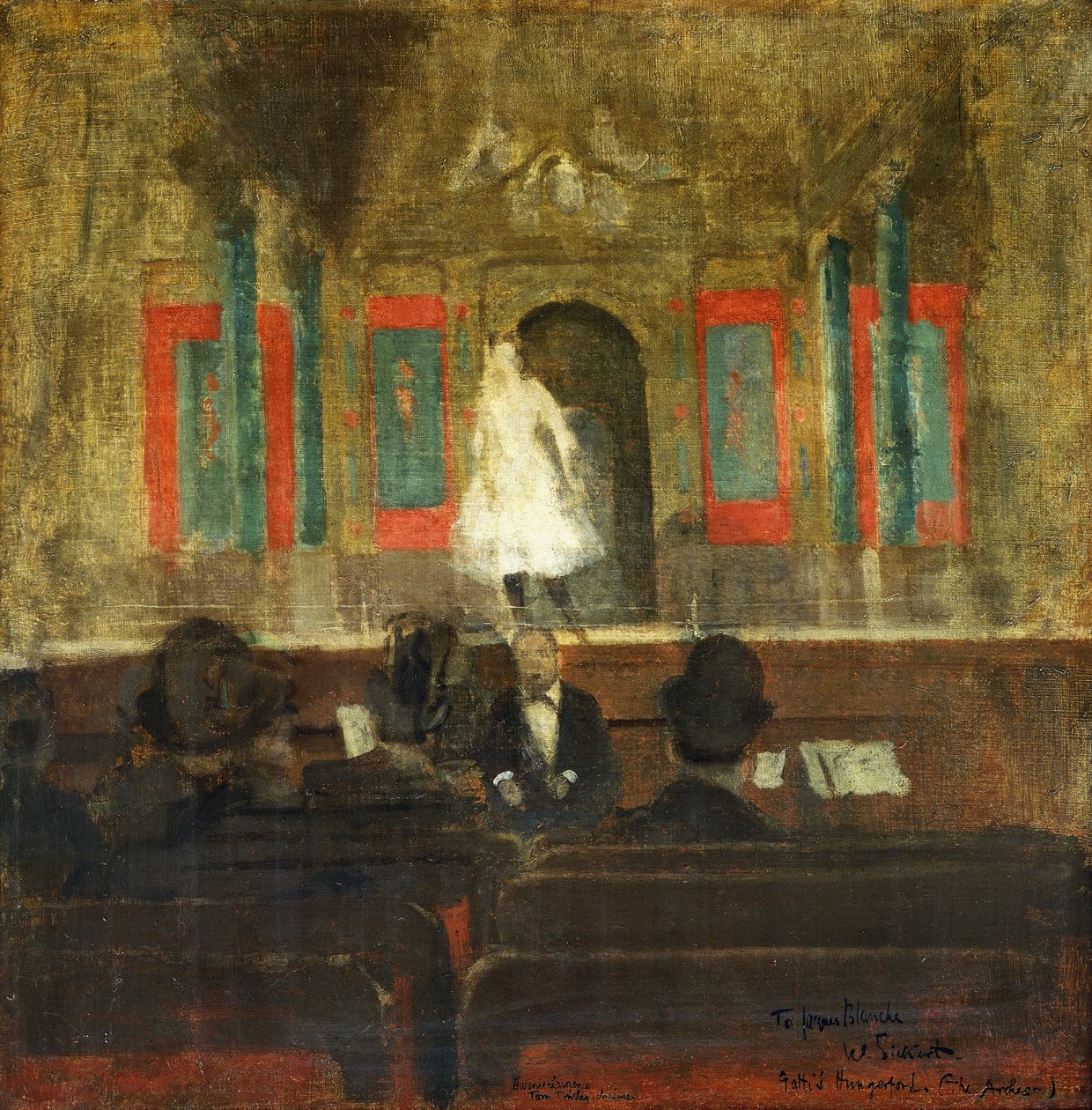 Queenie Lawrence no palco em Gatti "s, c. 1888 de Walter Richard Sickert