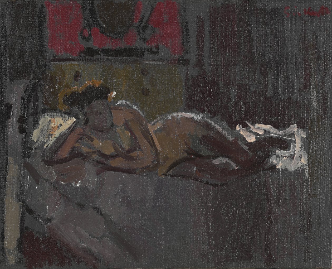 Nu reclinado, Mornington Crescent, 1905 de Walter Richard Sickert
