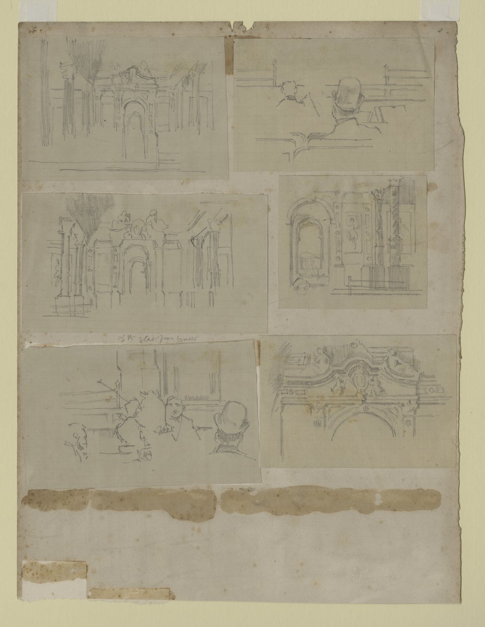 Vários Estudos (lápis sobre papel) de Walter Richard Sickert