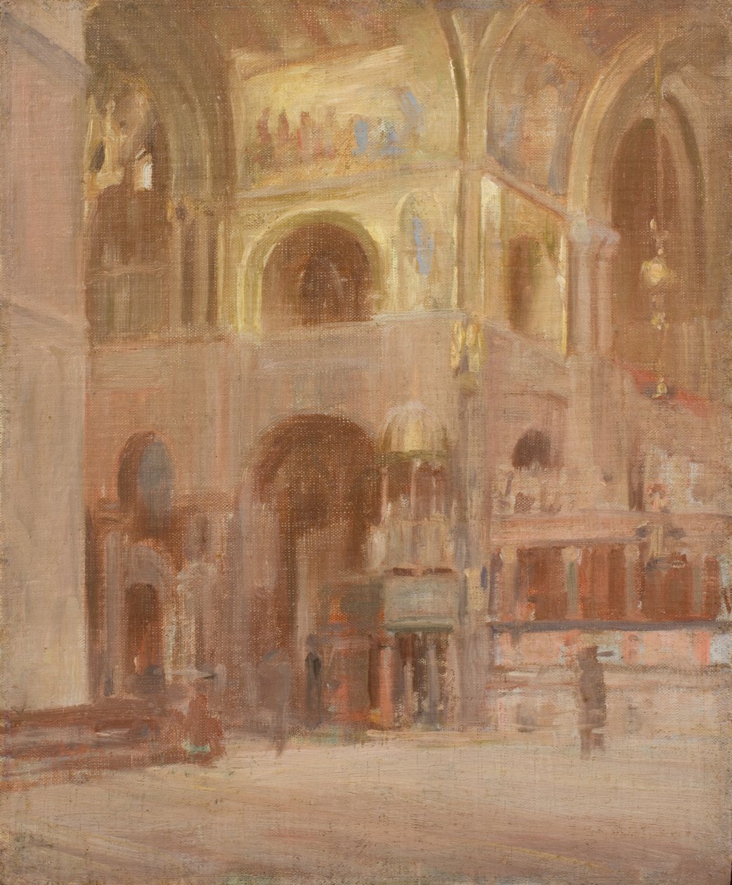 Estudo para o interior da Basílica de São Marcos, Veneza de Walter Richard Sickert