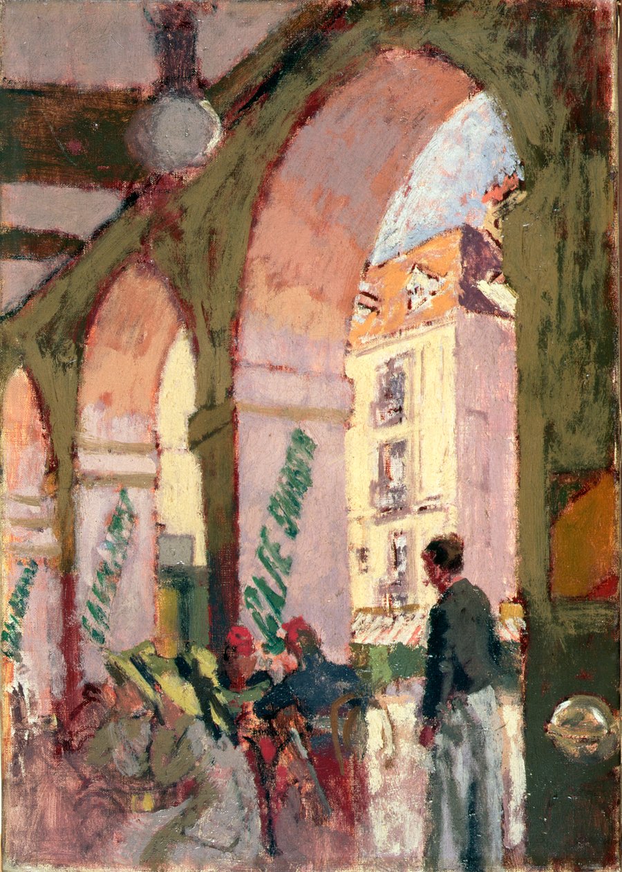 The Cafe Suisse, ou Cafe des Arcades, Dieppe (óleo sobre tela) de Walter Richard Sickert