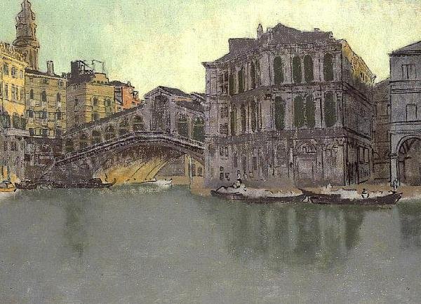 O Grande Canal e o Rialto, Veneza, c.1895-96 de Walter Richard Sickert
