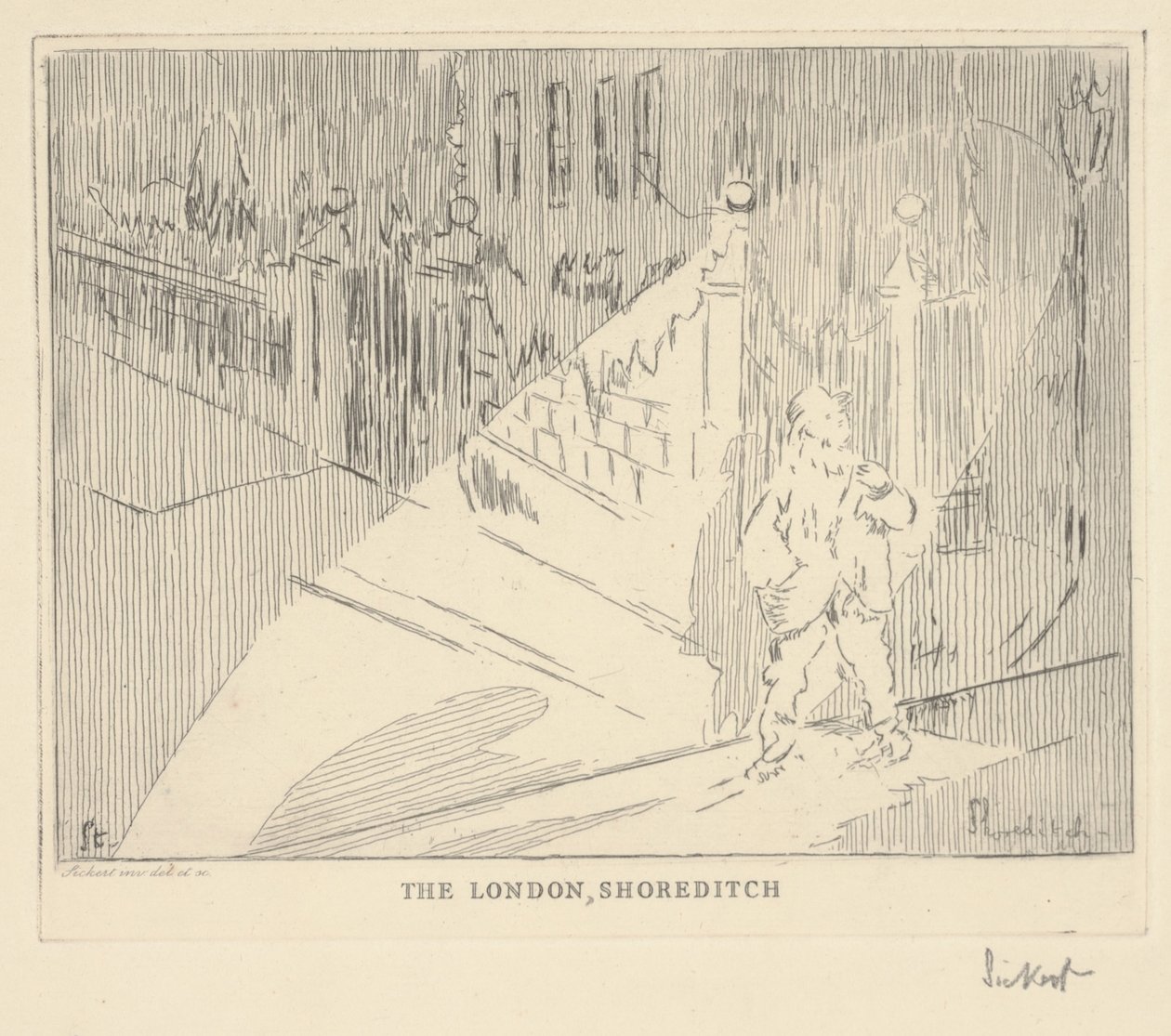 The London Shoreditch (gravura) de Walter Richard Sickert