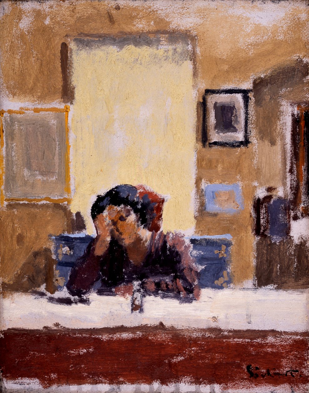 O Espelho (óleo sobre tela) de Walter Richard Sickert