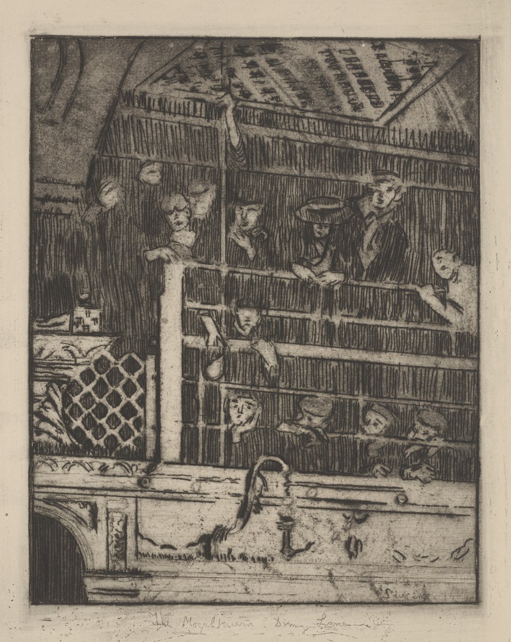 The Old Mogul Tavern, Drury Lane, 1908, publicado em 1929 de Walter Richard Sickert