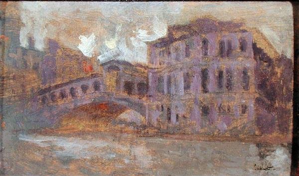 A Ponte Rialto e o Palazzo Camerlenghi de Walter Richard Sickert