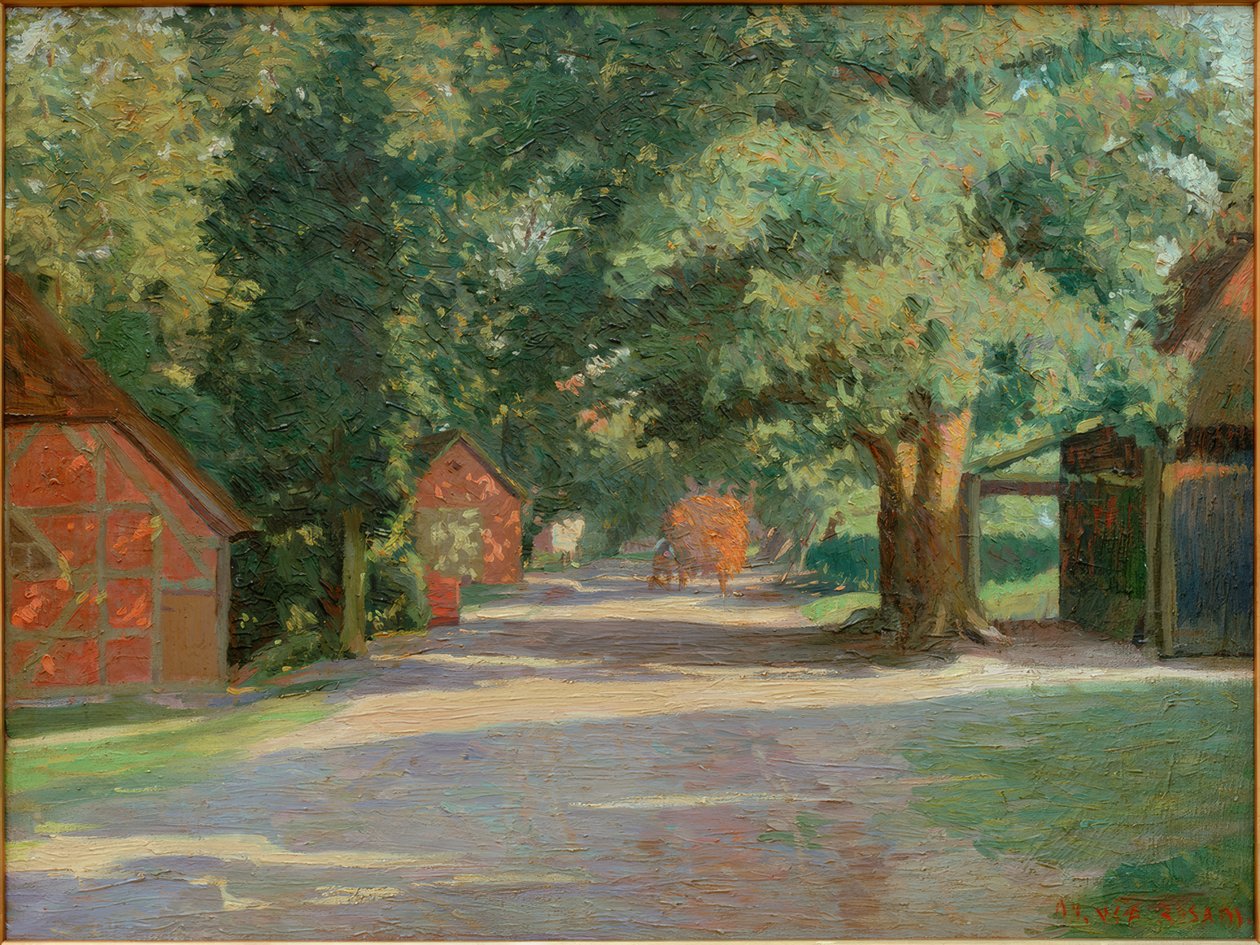 Summer village street de Walter Rosam
