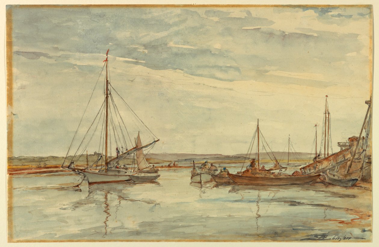 Uma paisagem marinha de Walter Shirlaw
