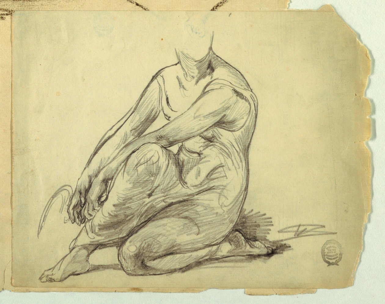 Mulher ajoelhada de Walter Shirlaw