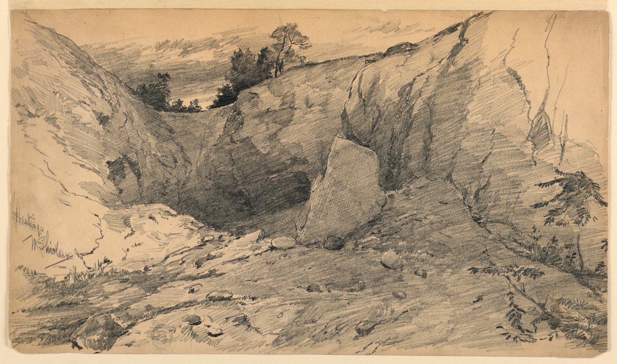 Paisagem em Hastings, Nova York de Walter Shirlaw