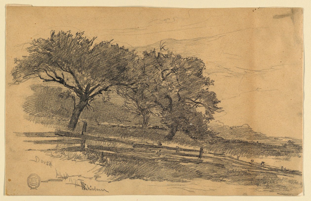 Paisagem em Dorset, Vermont de Walter Shirlaw