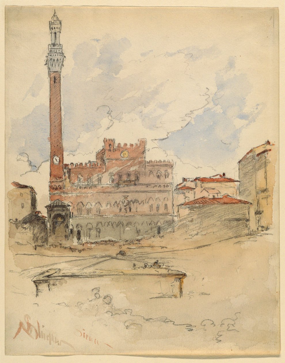 Palazzo Pubblico, Siena de Walter Shirlaw