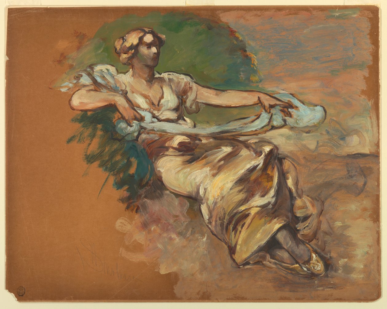 Mulher sentada de Walter Shirlaw