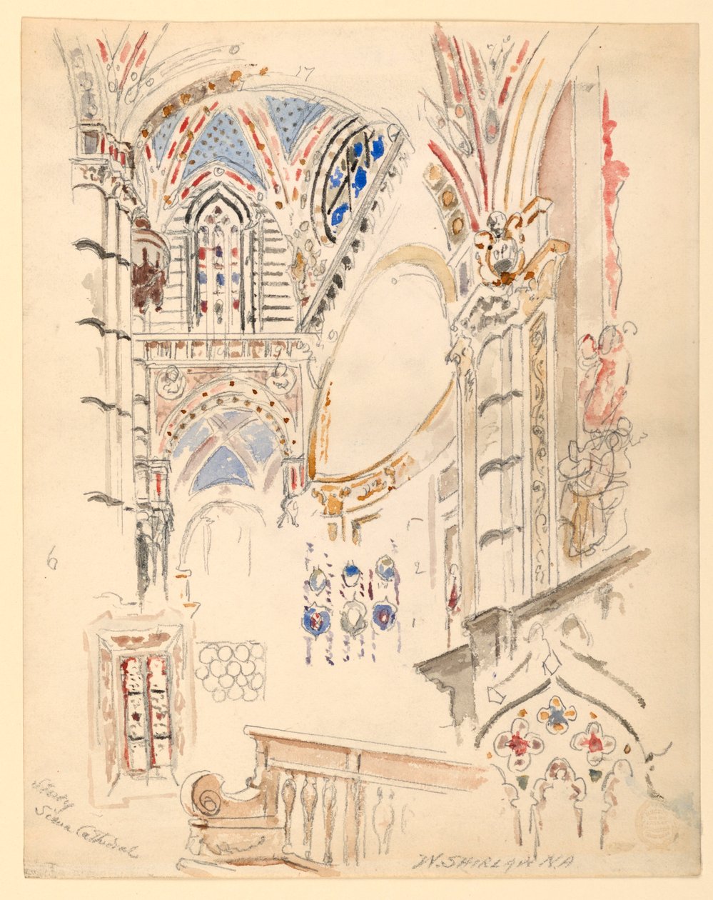 Estudo da Catedral de Siena de Walter Shirlaw
