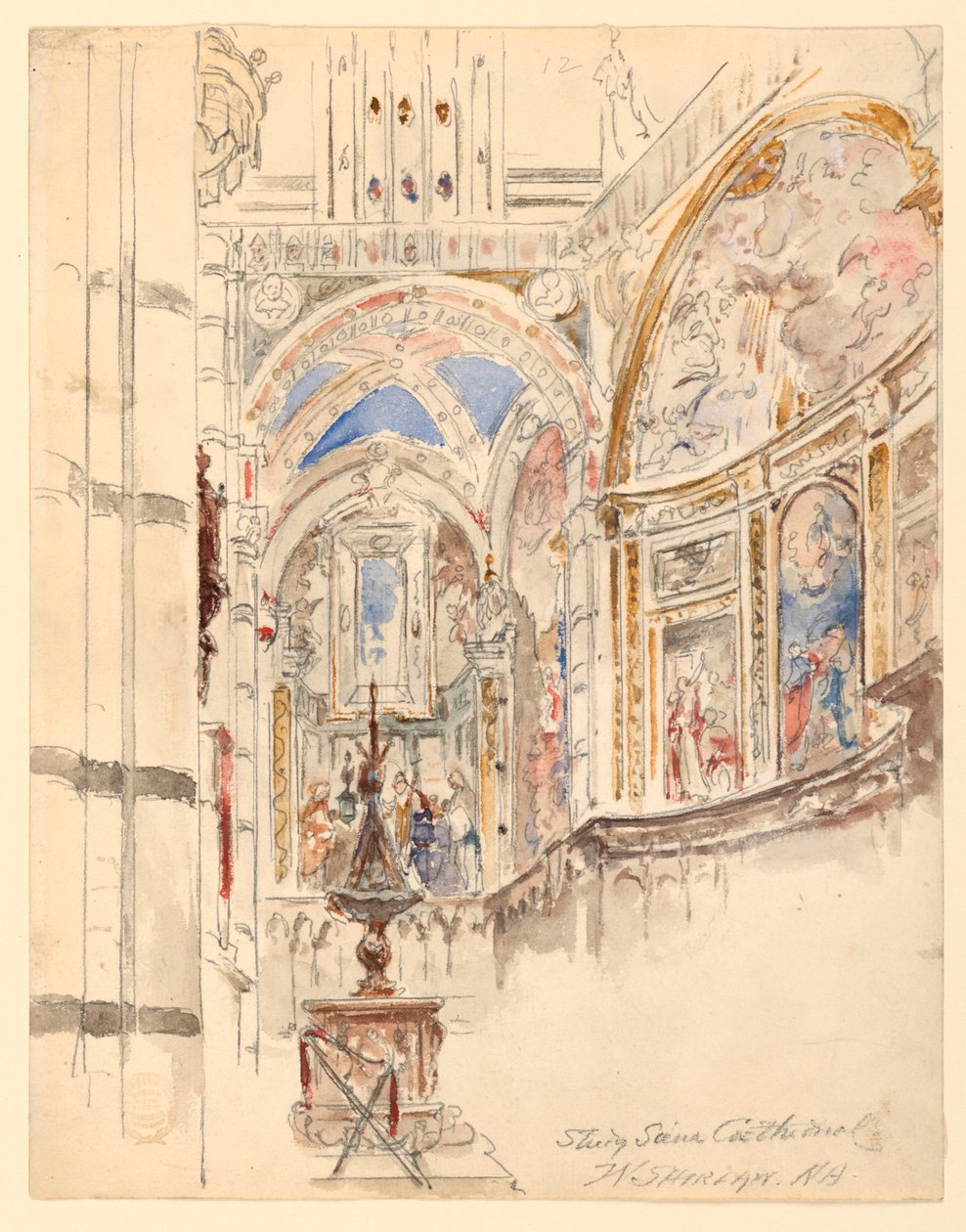 Estudo da Catedral de Siena de Walter Shirlaw