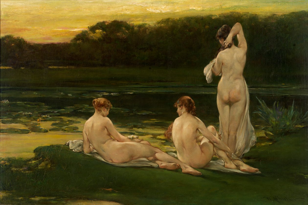Lírios de água, antes de 1889. de Walter Shirlaw