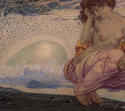 Sonho de Infinito (aguarela sobre papel) de Walter Sigmund Hampel