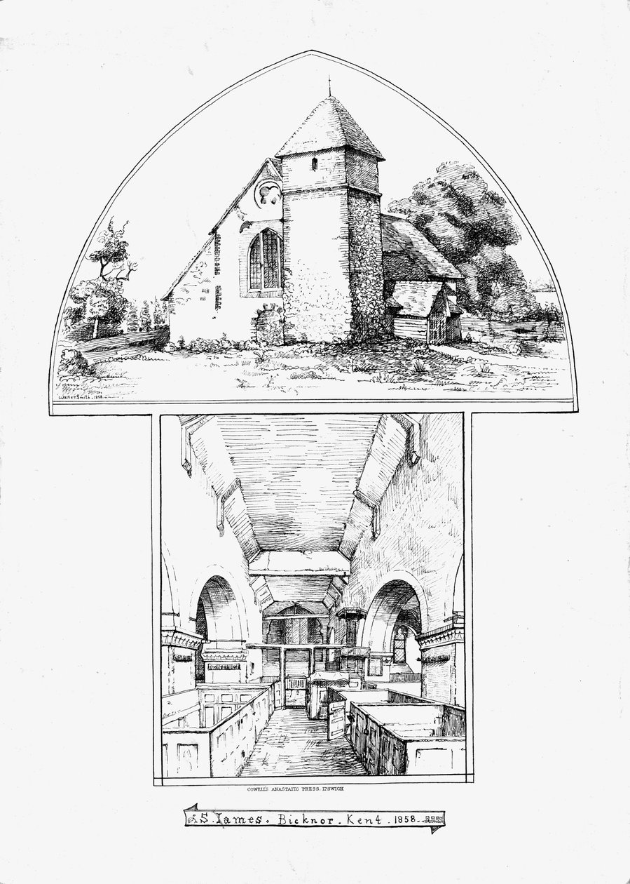 São Tiago, Bicknor, Kent, 1858. de Walter Smith