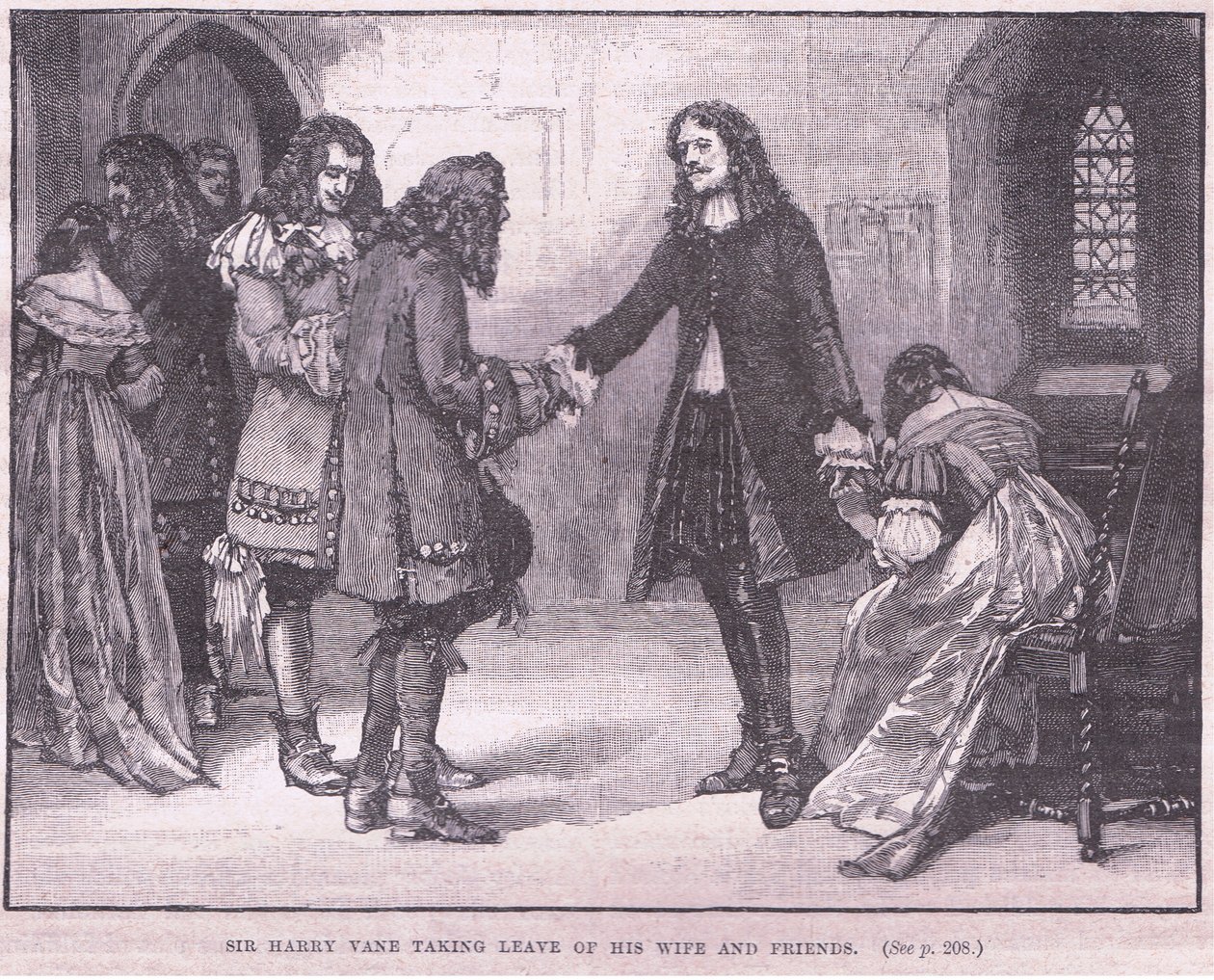 Sir Henry Vane se despede de sua esposa e amigos de Walter Stanley Paget