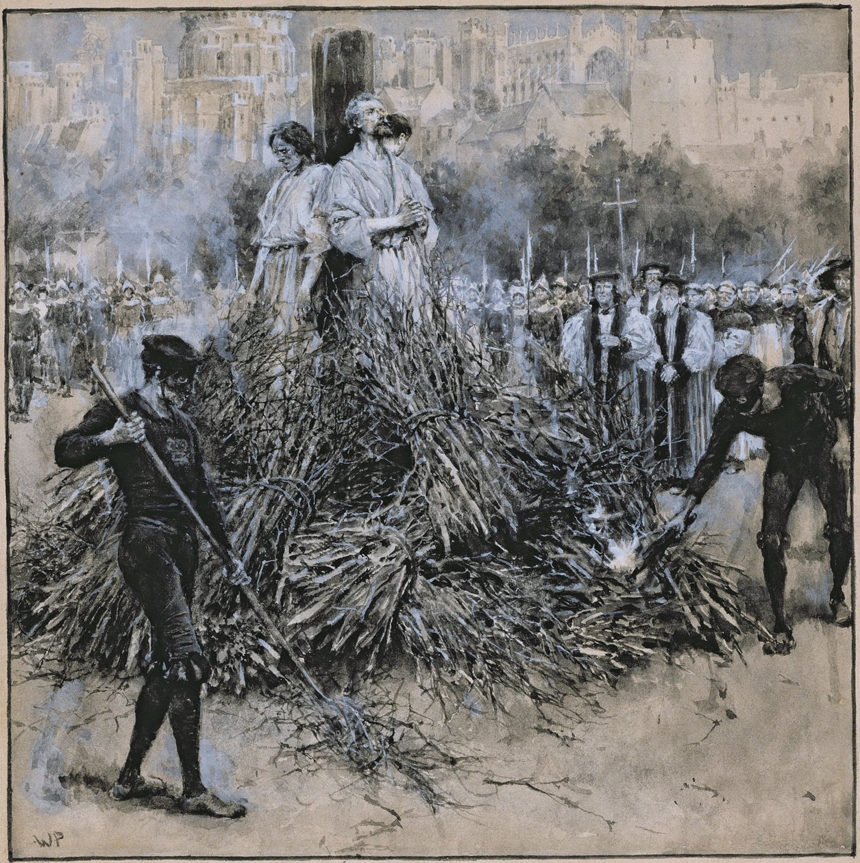 O martírio de Robert Testwood (aguarela sobre papel) de Walter Stanley Paget