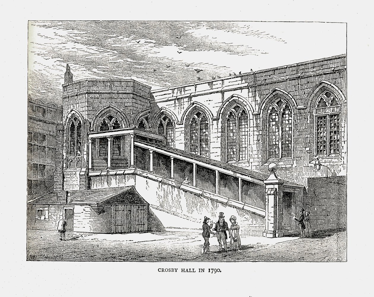 Crosby Hall em 1790, 1878 de Walter Thornbury