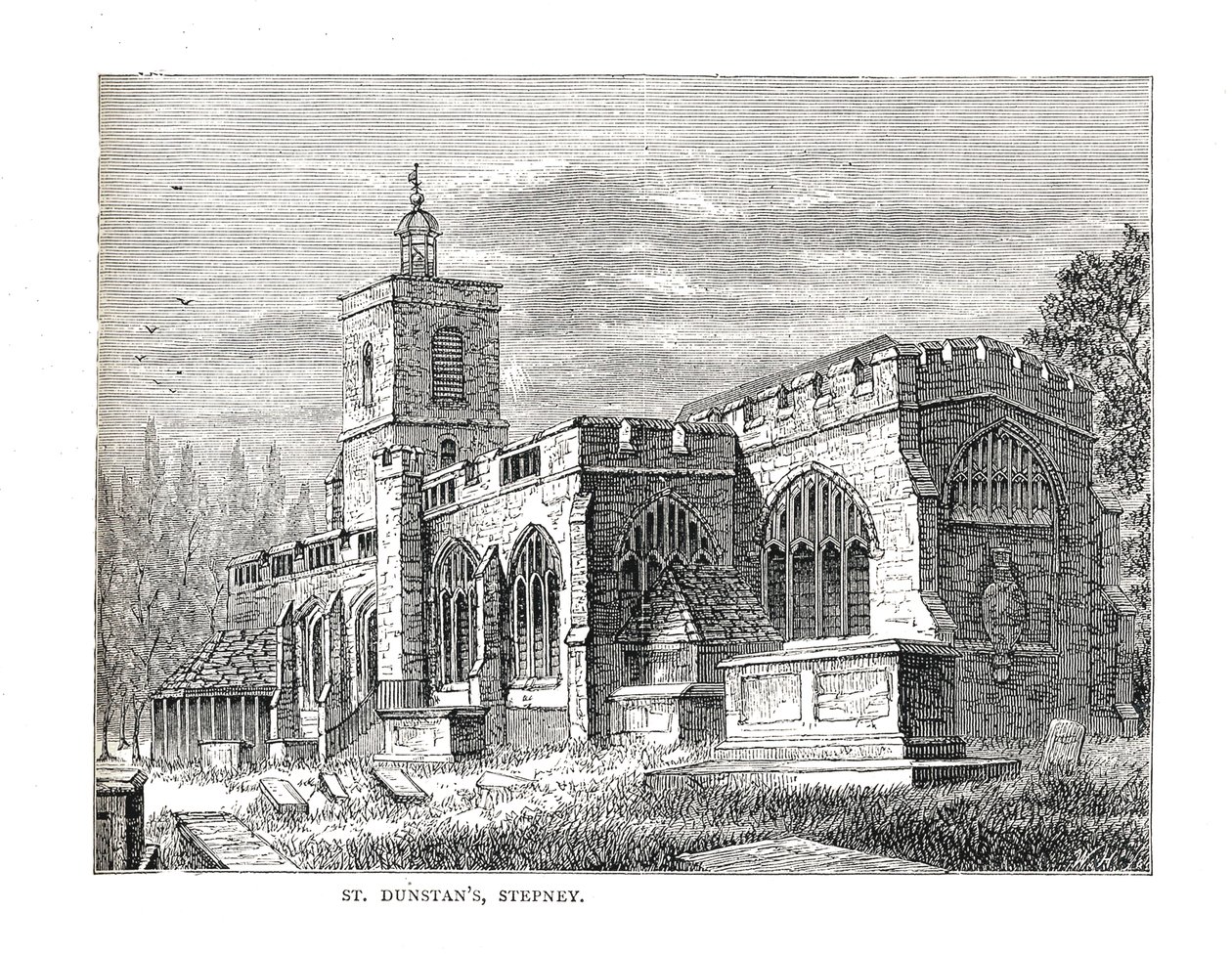 St.Dunstans Stepney. De uma visão tomada em 1803 de Walter Thornbury