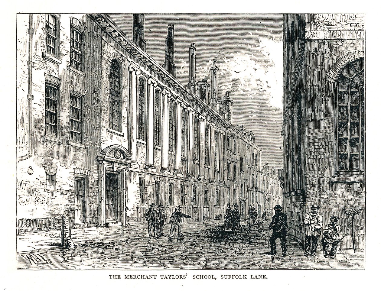 The Merchant Taylors School, Suffolk Lane, 1878 de Walter Thornbury