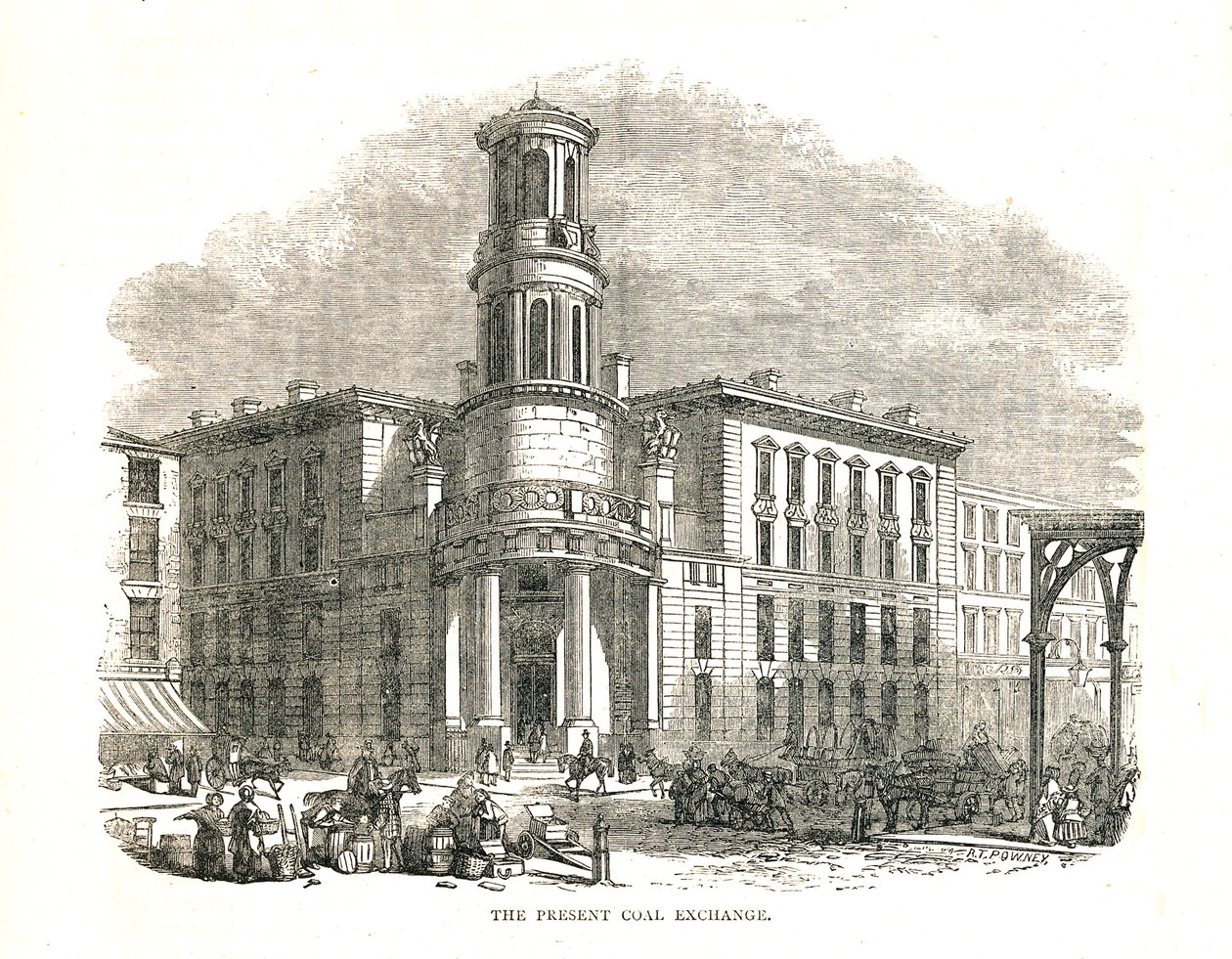 A Troca de Carvão Atual, aberta pelo príncipe Albert em 1849, Thames Street, 1878 de Walter Thornbury