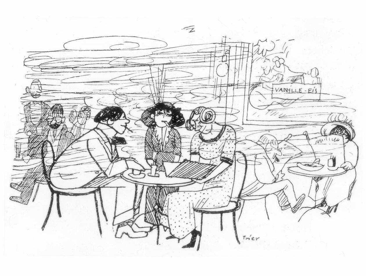 Escritores no Café des Westens de Walter Trier