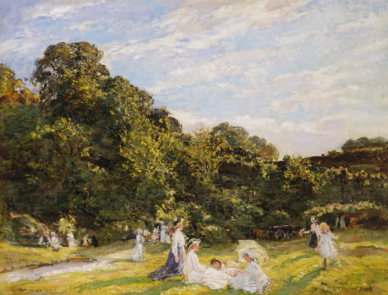 Piquenique em Hampstead Heath (óleo sobre tela) de Walter Westley Russell