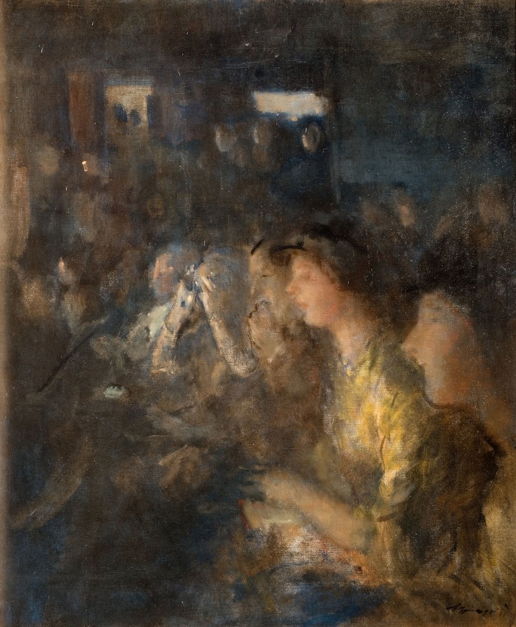 Cena em Um Teatro, 1912. de Walter Westley Russell