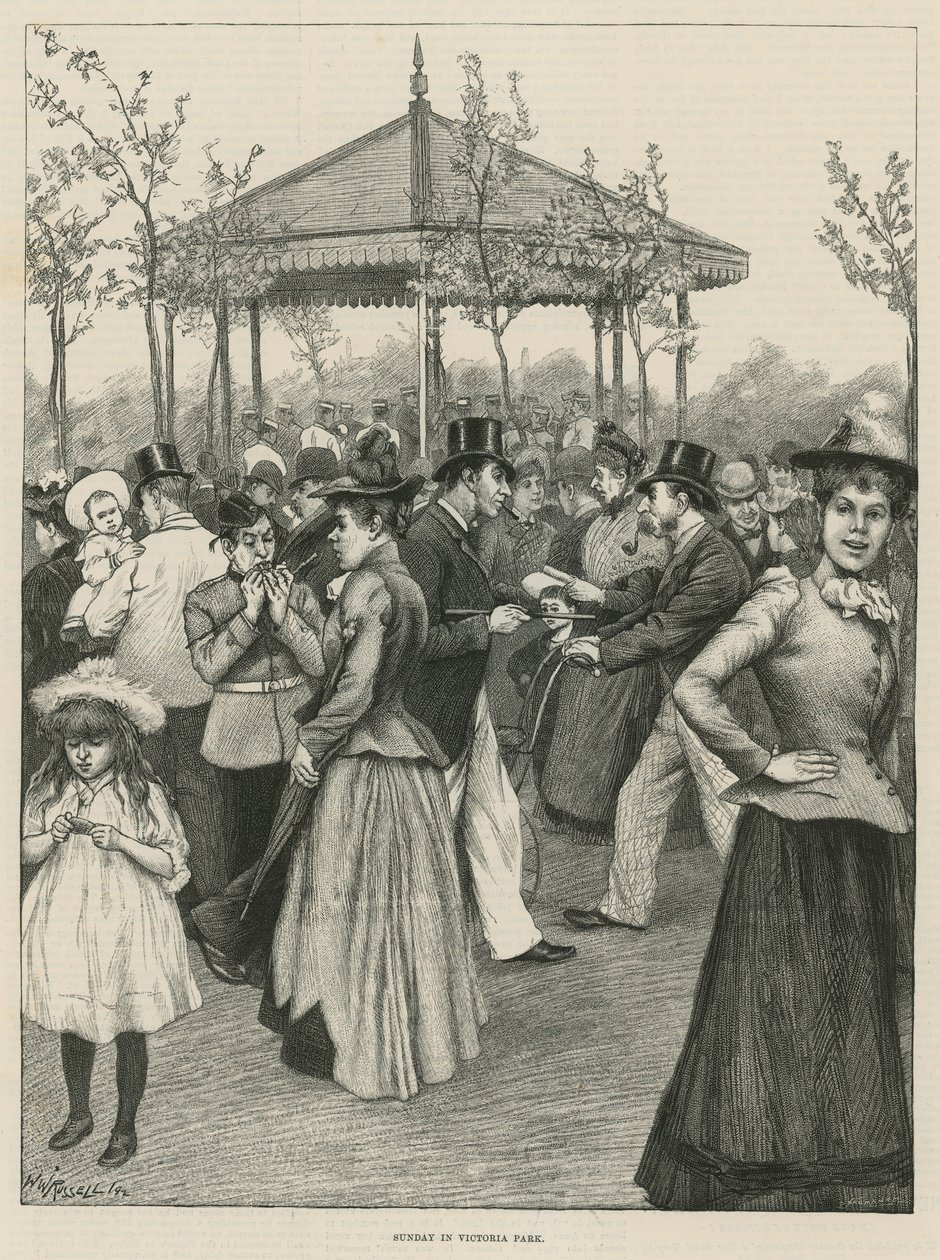 Domingo no Parque Vitória (gravura) de Walter Westley Russell