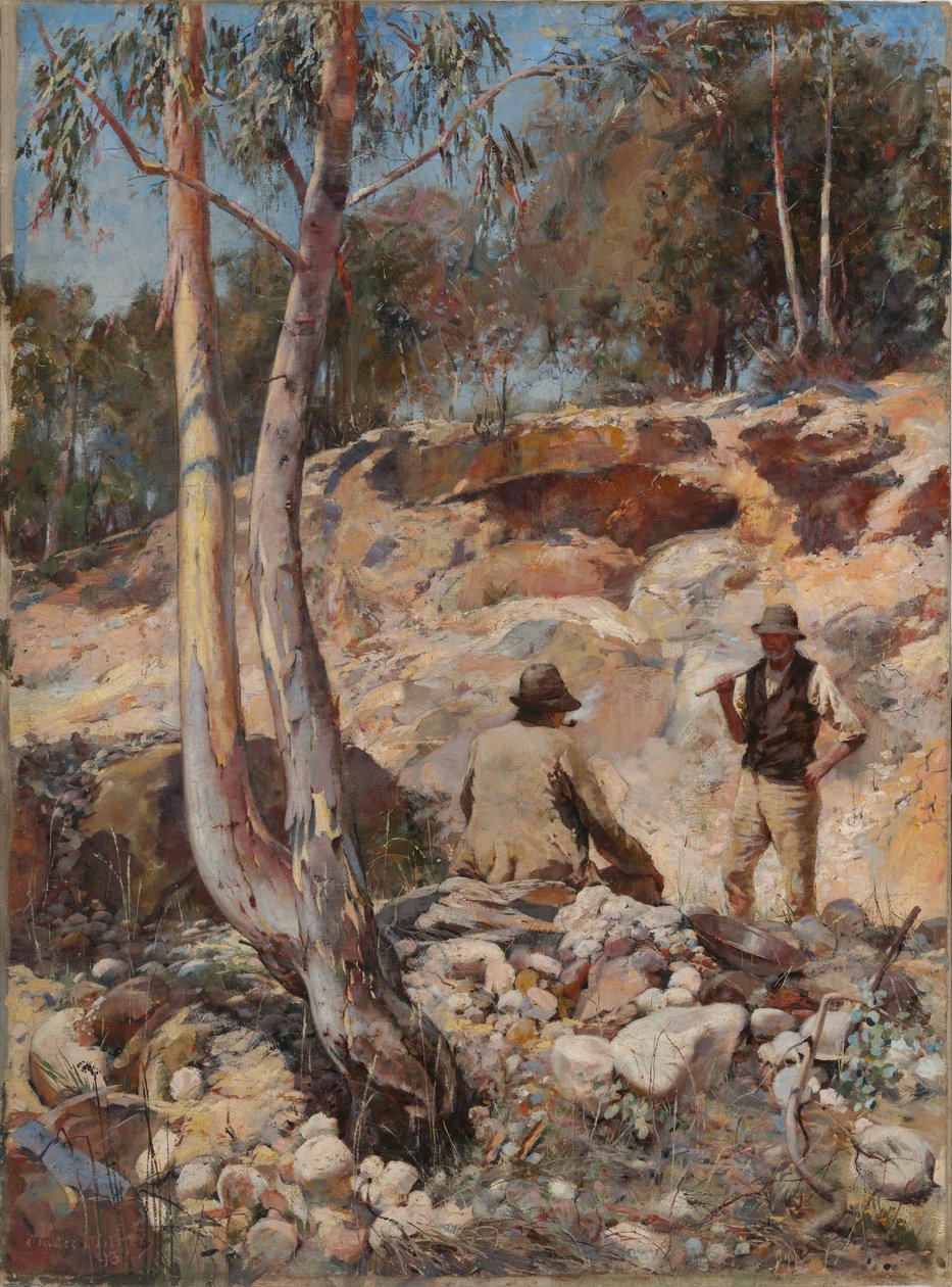 Fossickers - por Walter Herbert Withers (1854-1914) - 1893 - Óleo sobre tela - 67,7x49 - National Gallery of Australia, Canberra de Walter Withers