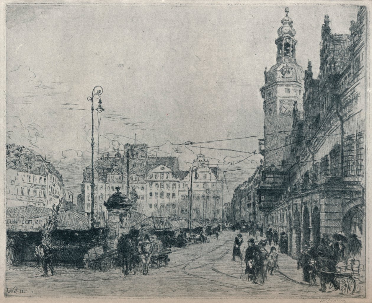 Mercado, Leipzig, c1913 de Walter Zeising