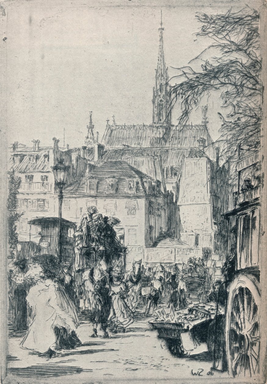 Place St. Michel, Paris, c1913 de Walter Zeising
