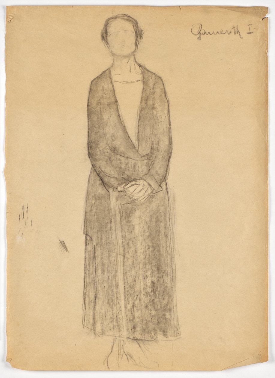 Retrato de uma senhora (de corpo inteiro) de Walther Gamerith