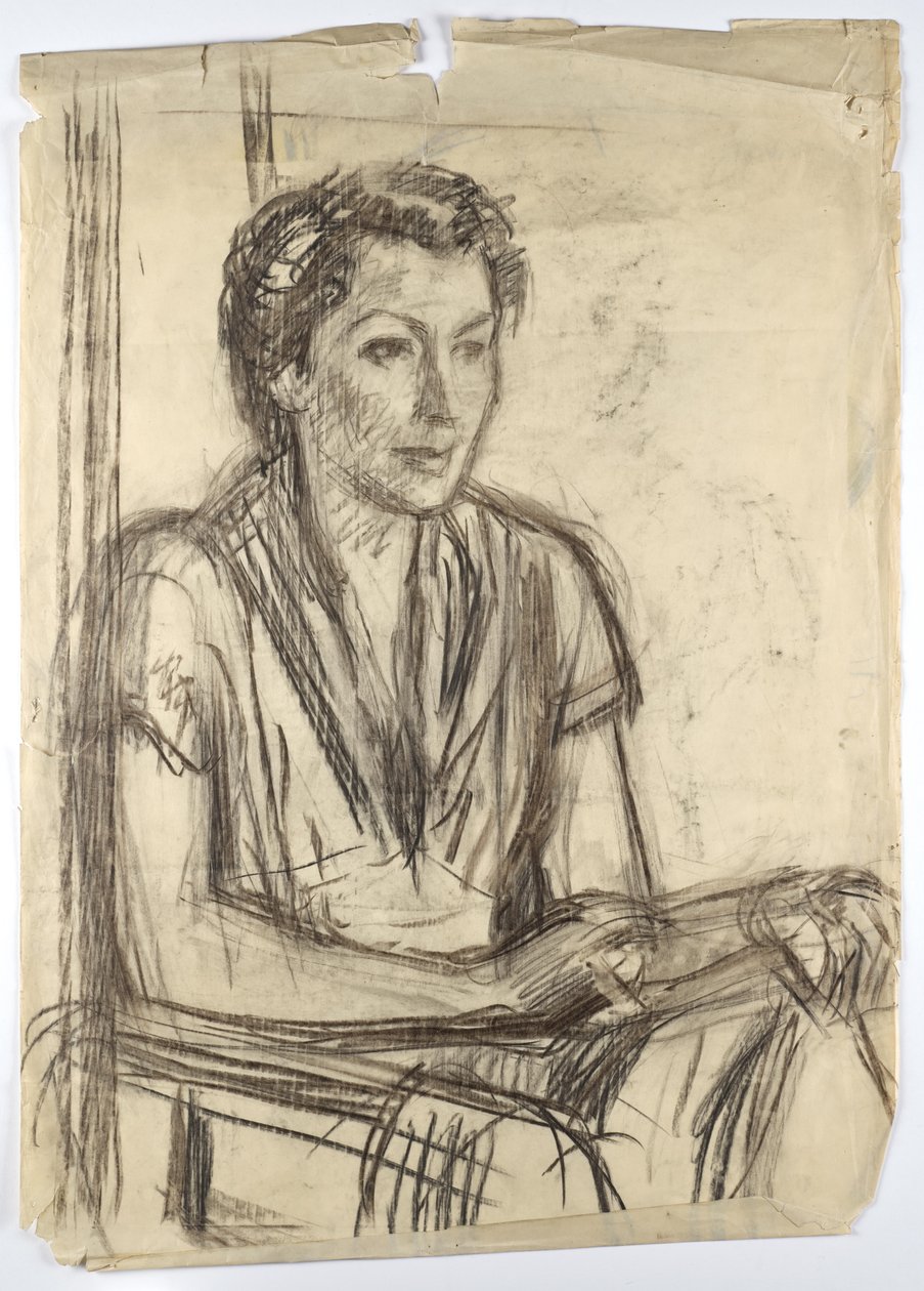 Estudo do retrato de Frauke Lauterbach de Walther Gamerith