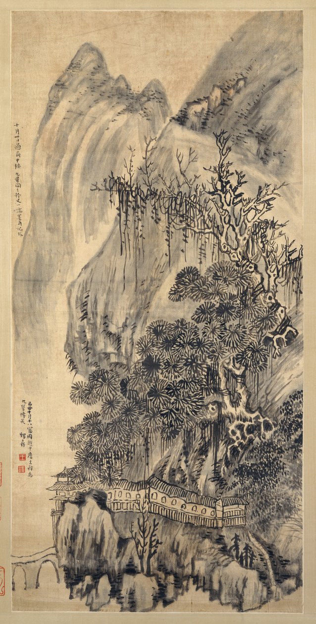Paisagem, datada de 1649. de Wang Duo