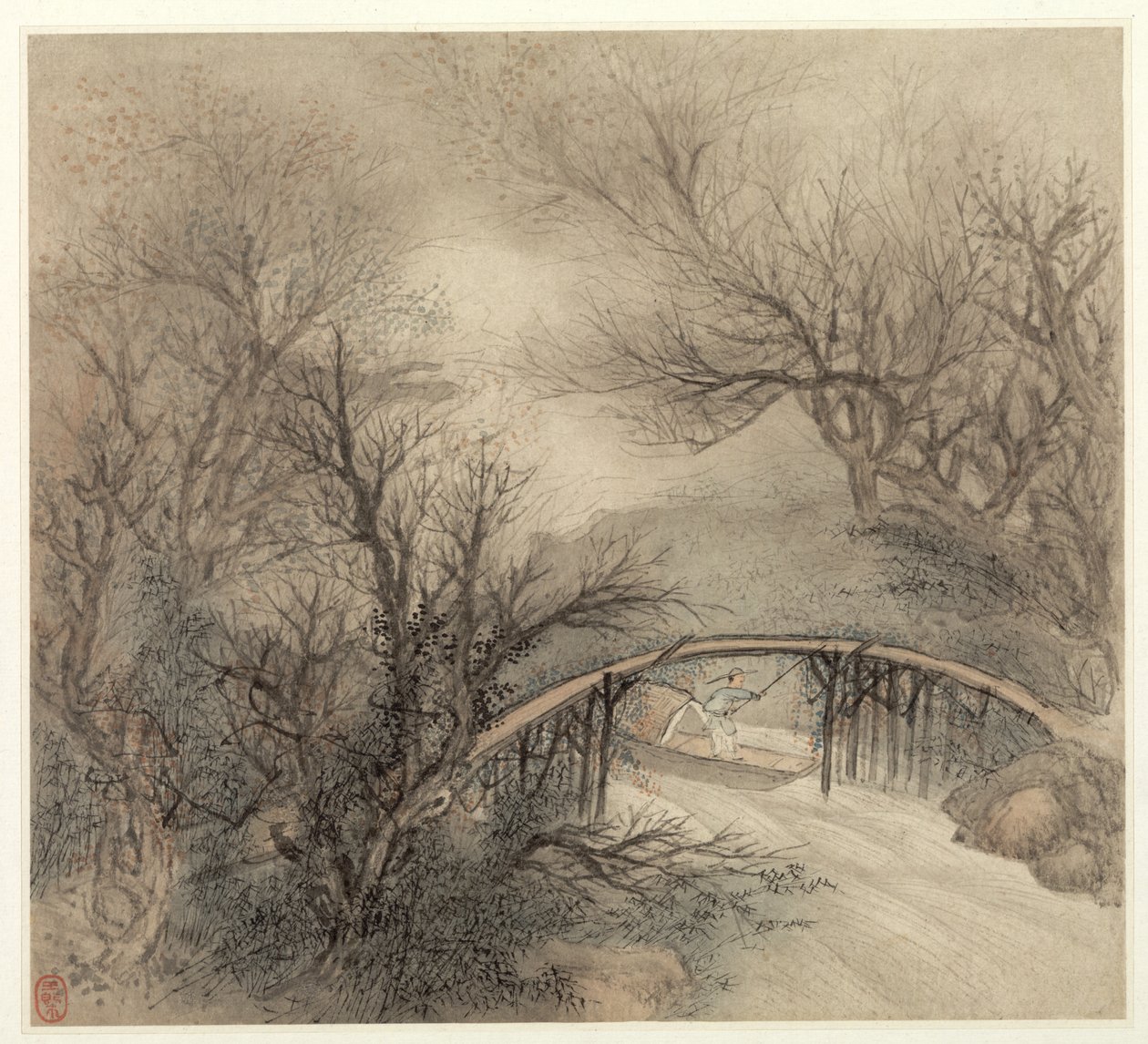 Álbum de paisagens: Folha 1, 1677. de Wang Gai