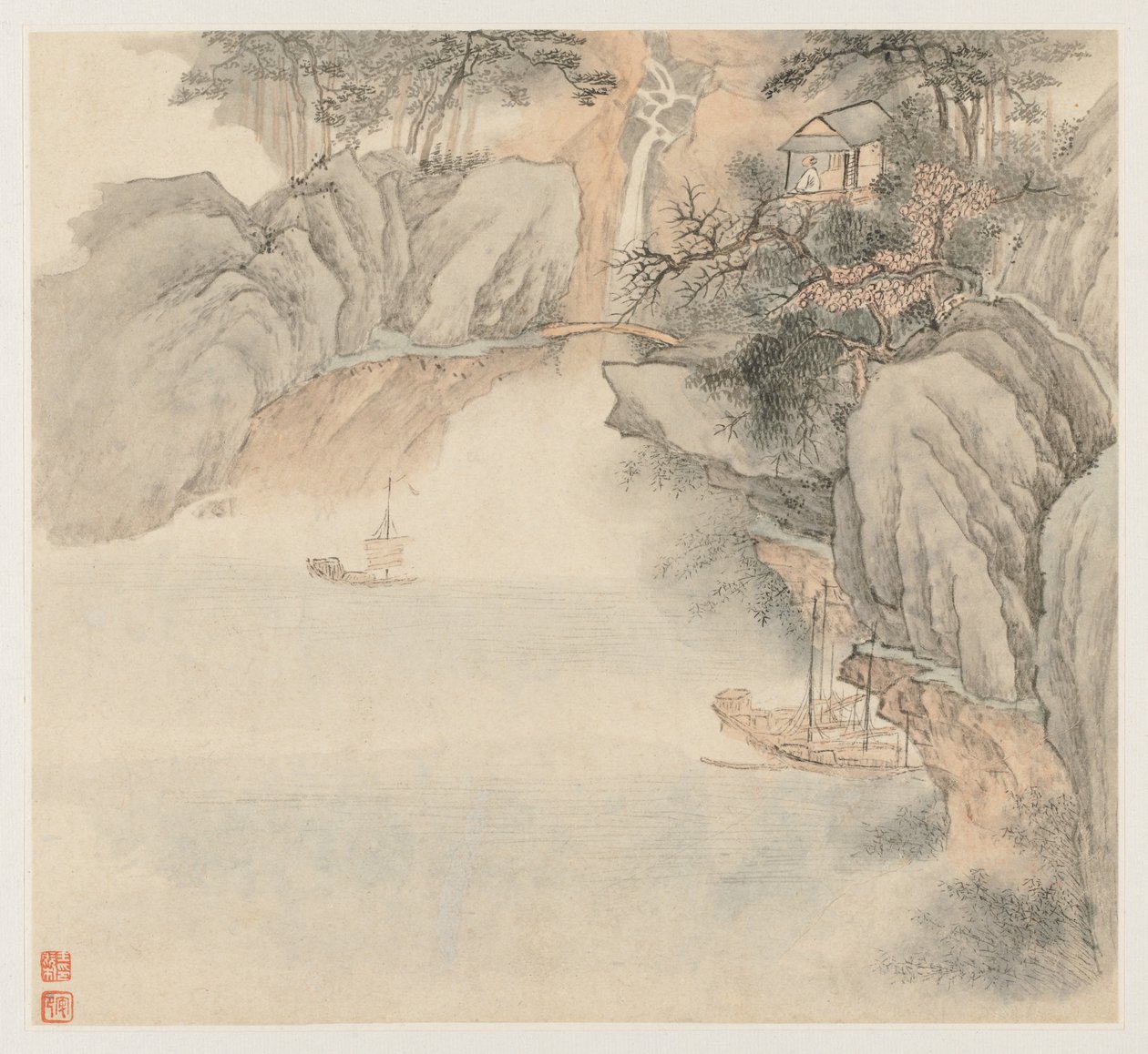 Álbum de Paisagens: Folha 4, 1677. de Wang Gai
