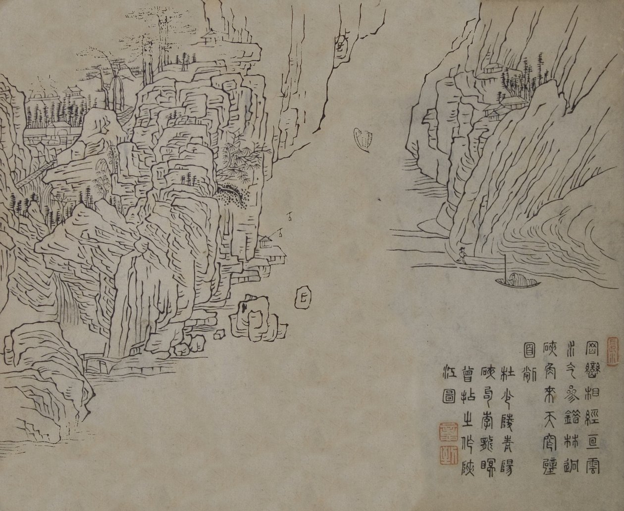 Folha do Manual de Pintura do Jardim de Sementes de Mostarda Jieziyuan huazhuan..., provavelmente edição de 1878. de Wang Gai