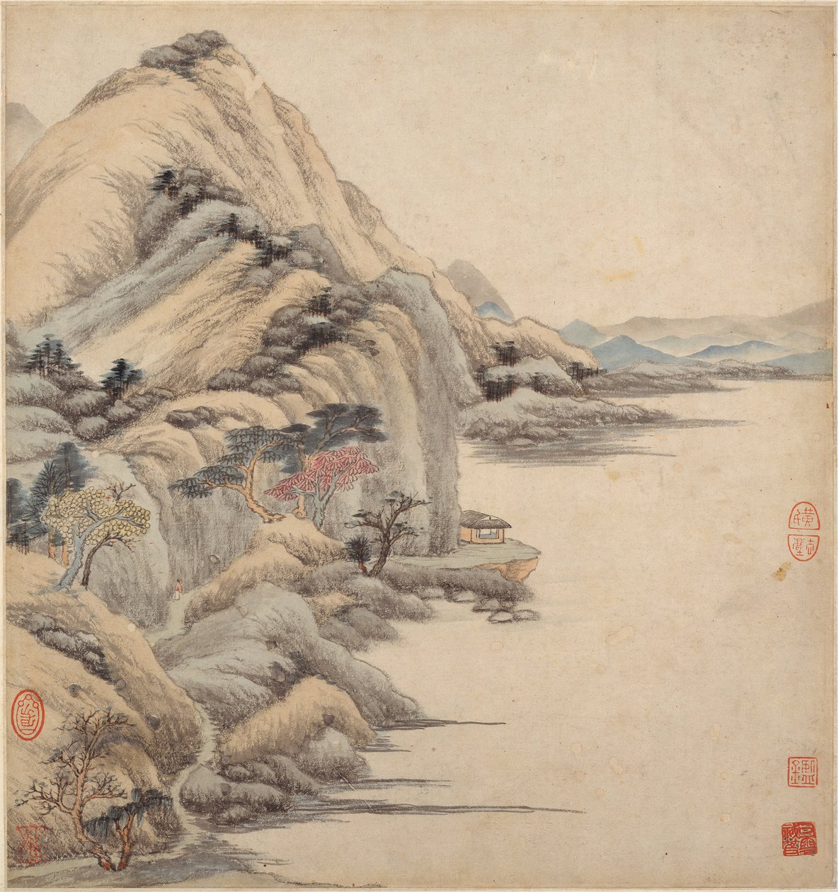 Paisagens nos estilos de mestres antigos, do século XVII. de Wang Jian