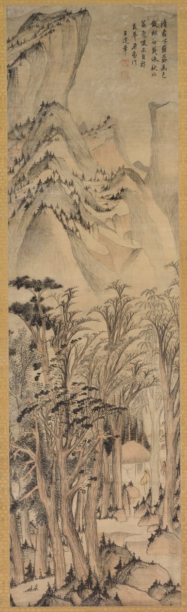 Cores solitárias dos bosques de outono de Wang Jianzhang