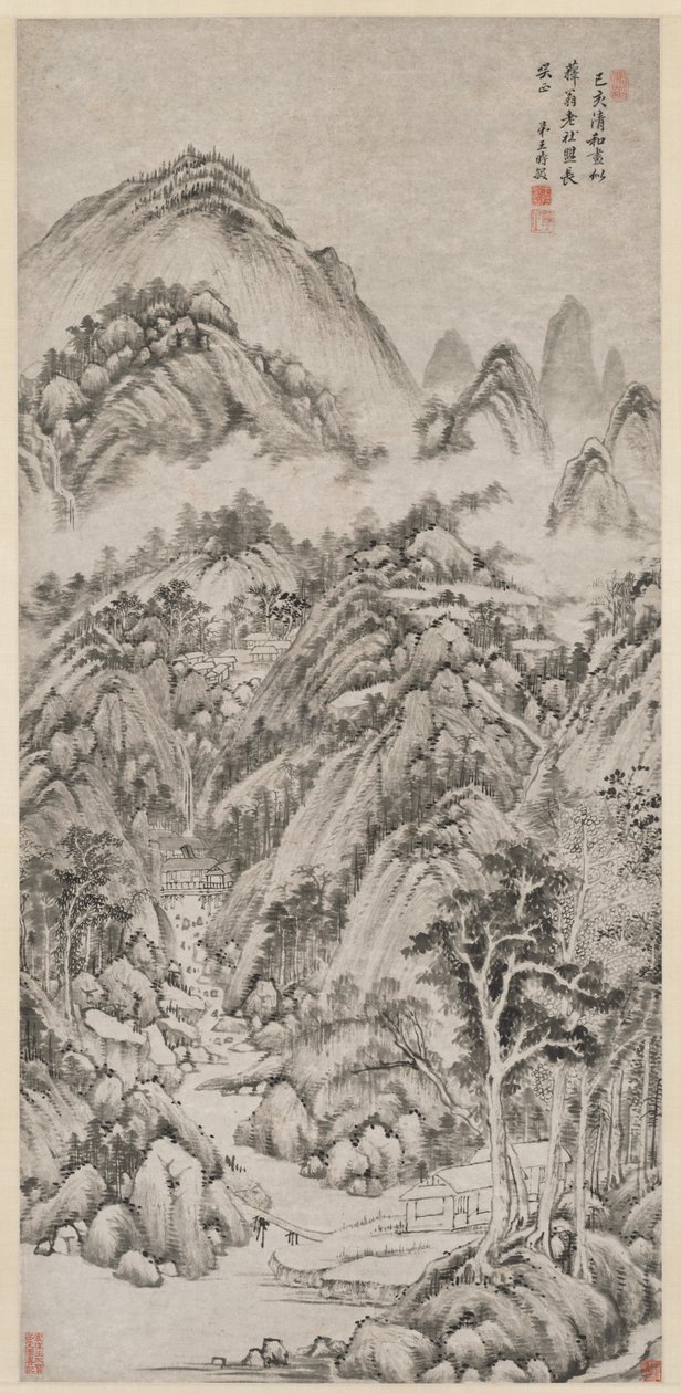 Aldeia de montanha abraçada pelo verão de Wang Shimin